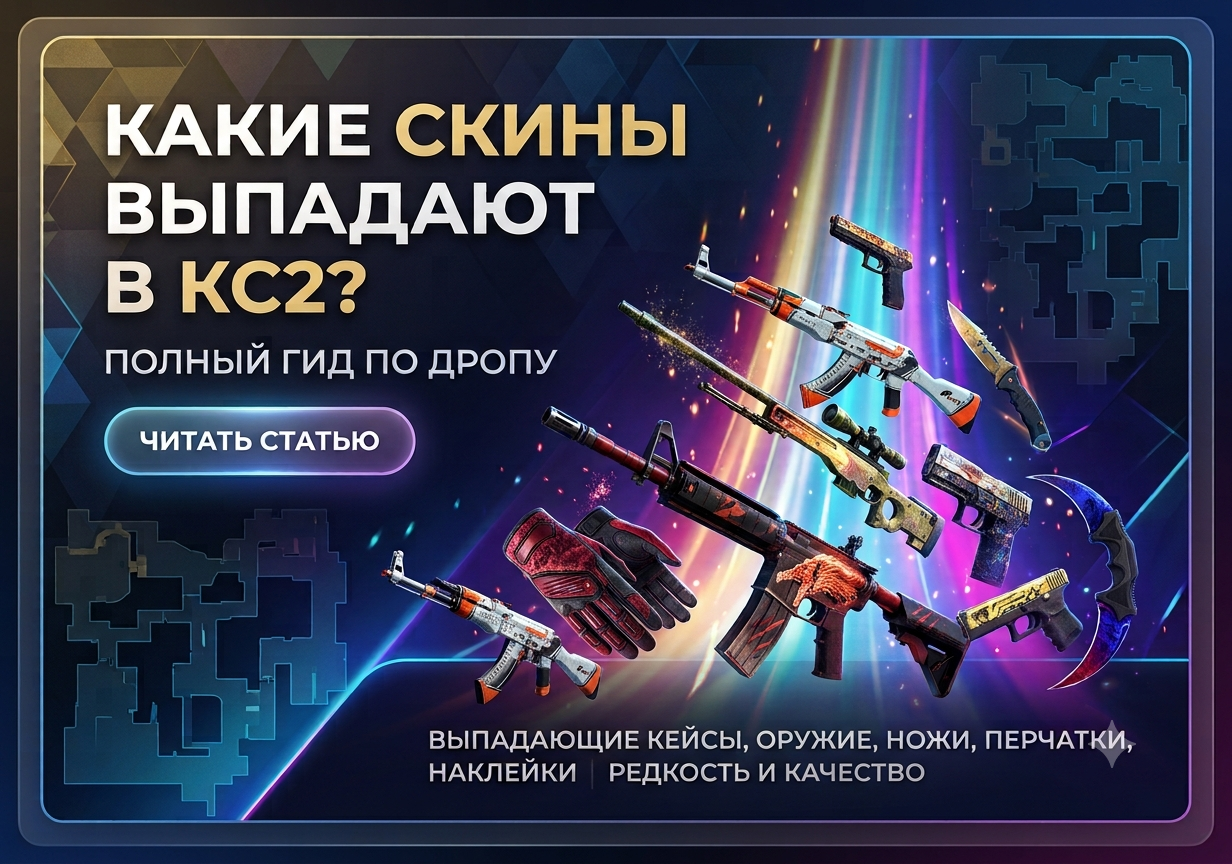 Какие скины выпадают в КС2: полный гид по дропу и редким предметам